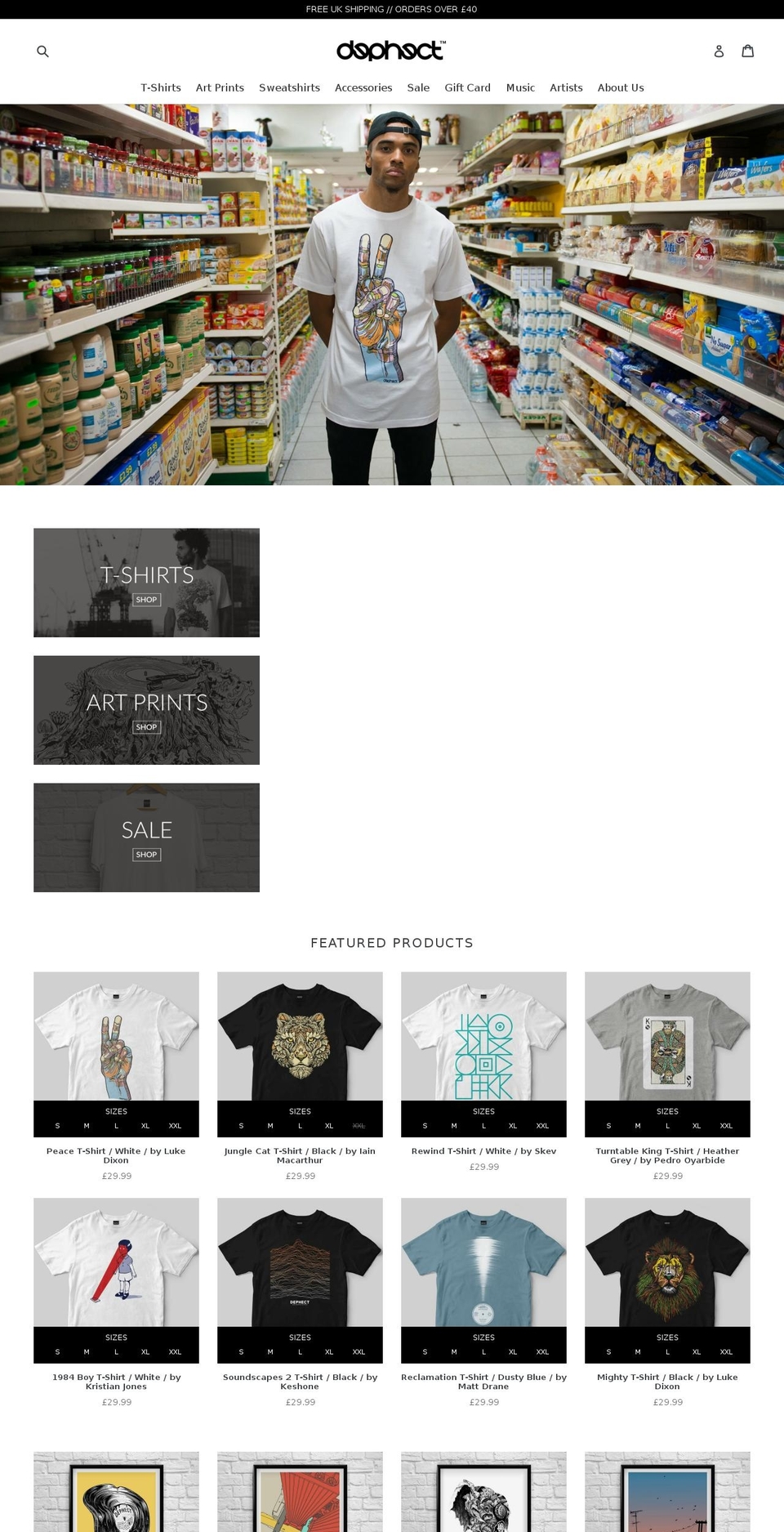 dephect.com shopify website screenshot
