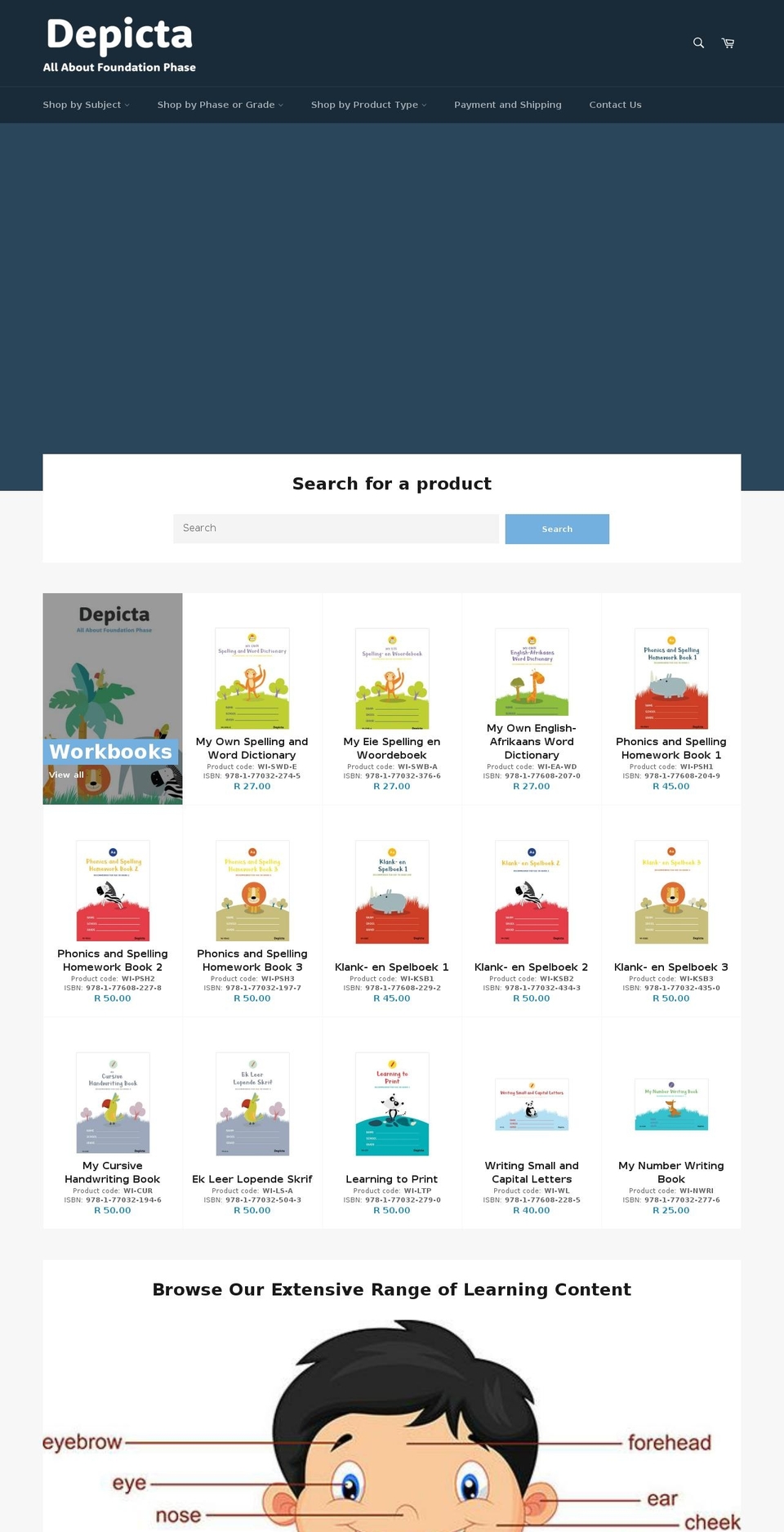 depicta.com — Shopify storefront screenshot