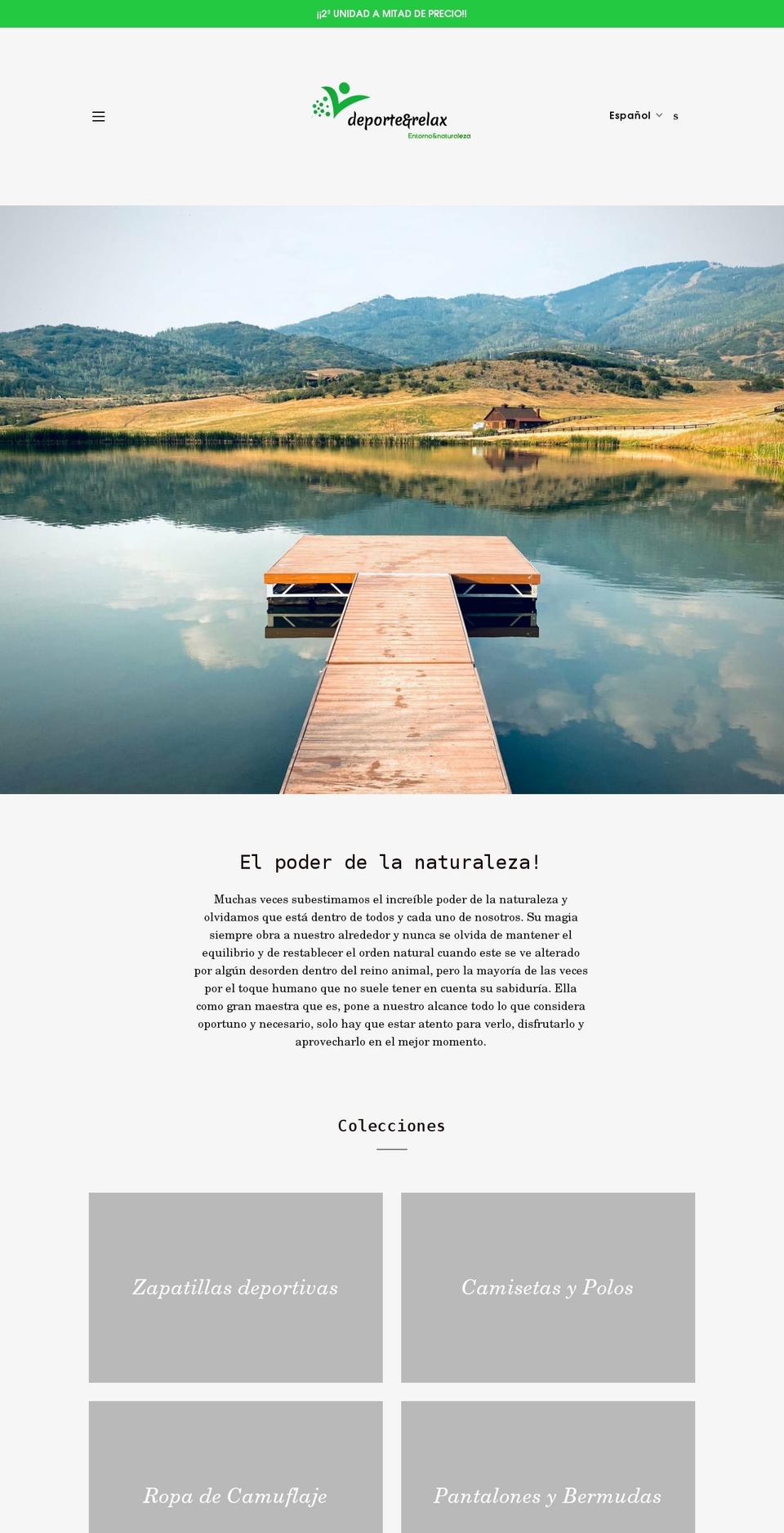 deporterelax.com shopify website screenshot