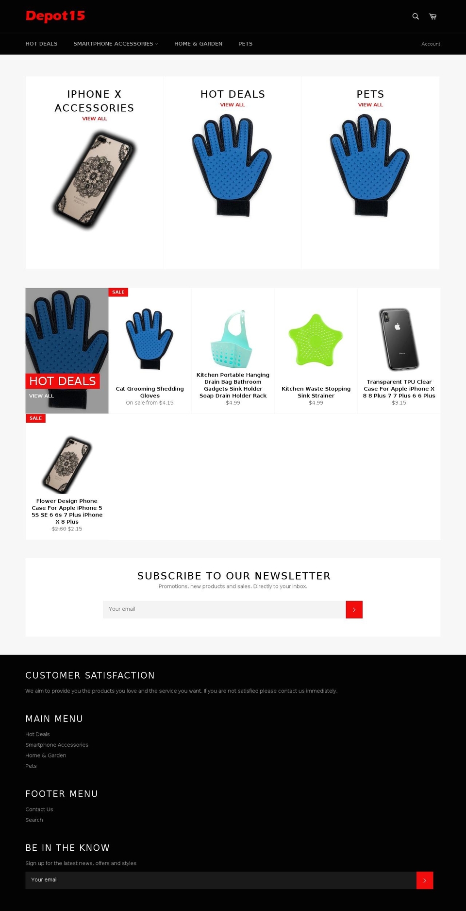 depot15.com — Shopify storefront screenshot