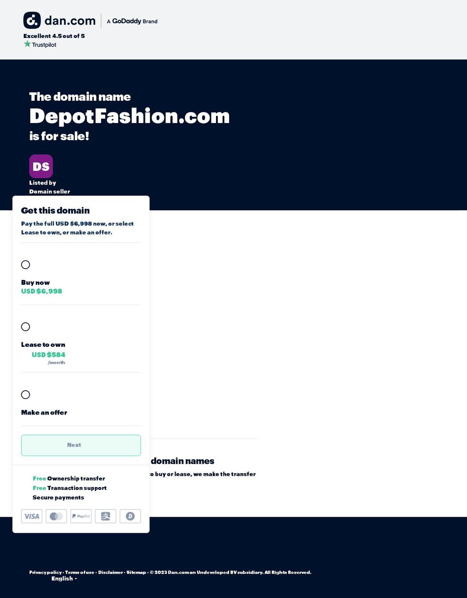 depotfashion.com — Shopify storefront screenshot
