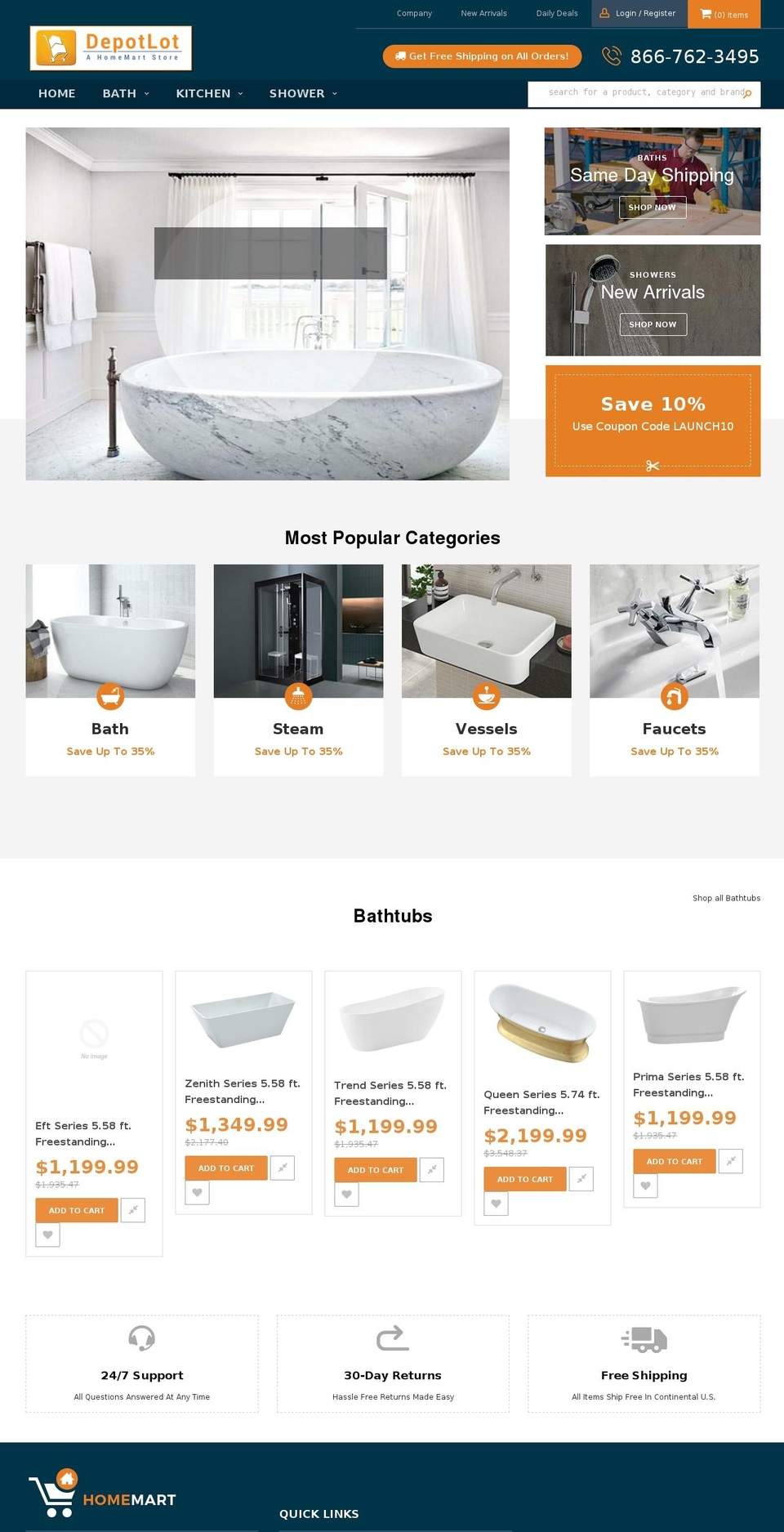 depotlot.com shopify website screenshot