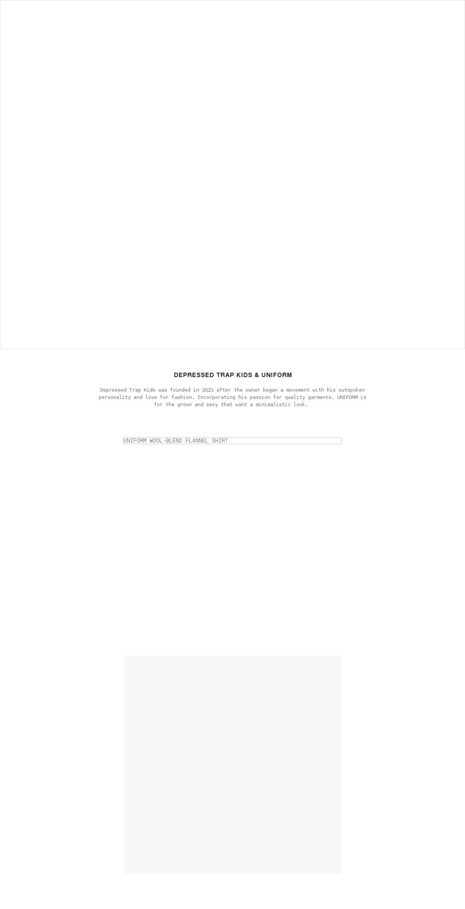 depressedtrapkids.com shopify website screenshot