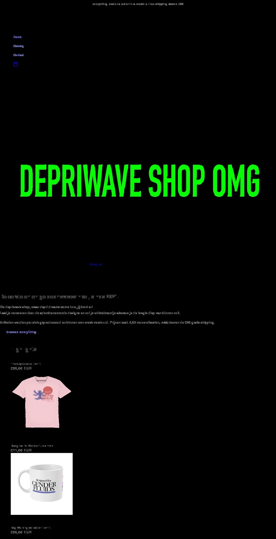 depriwave.com shopify website screenshot