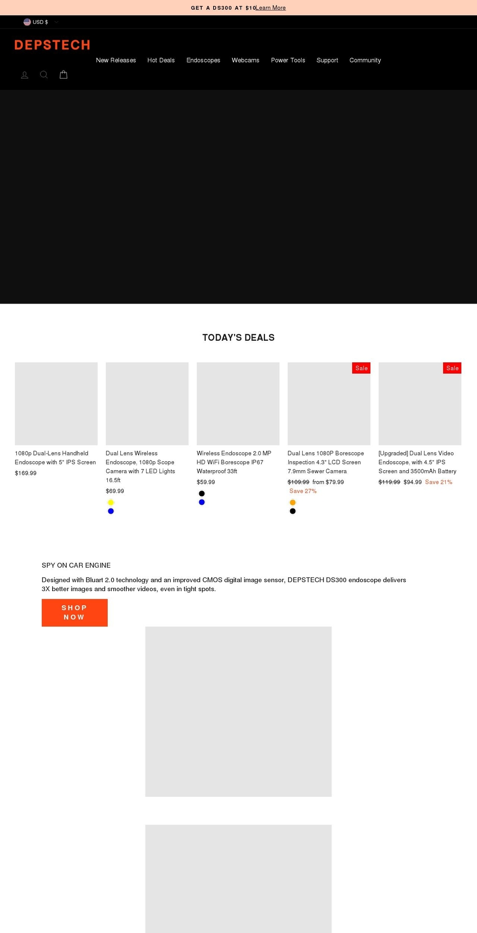 depstech.com shopify website screenshot