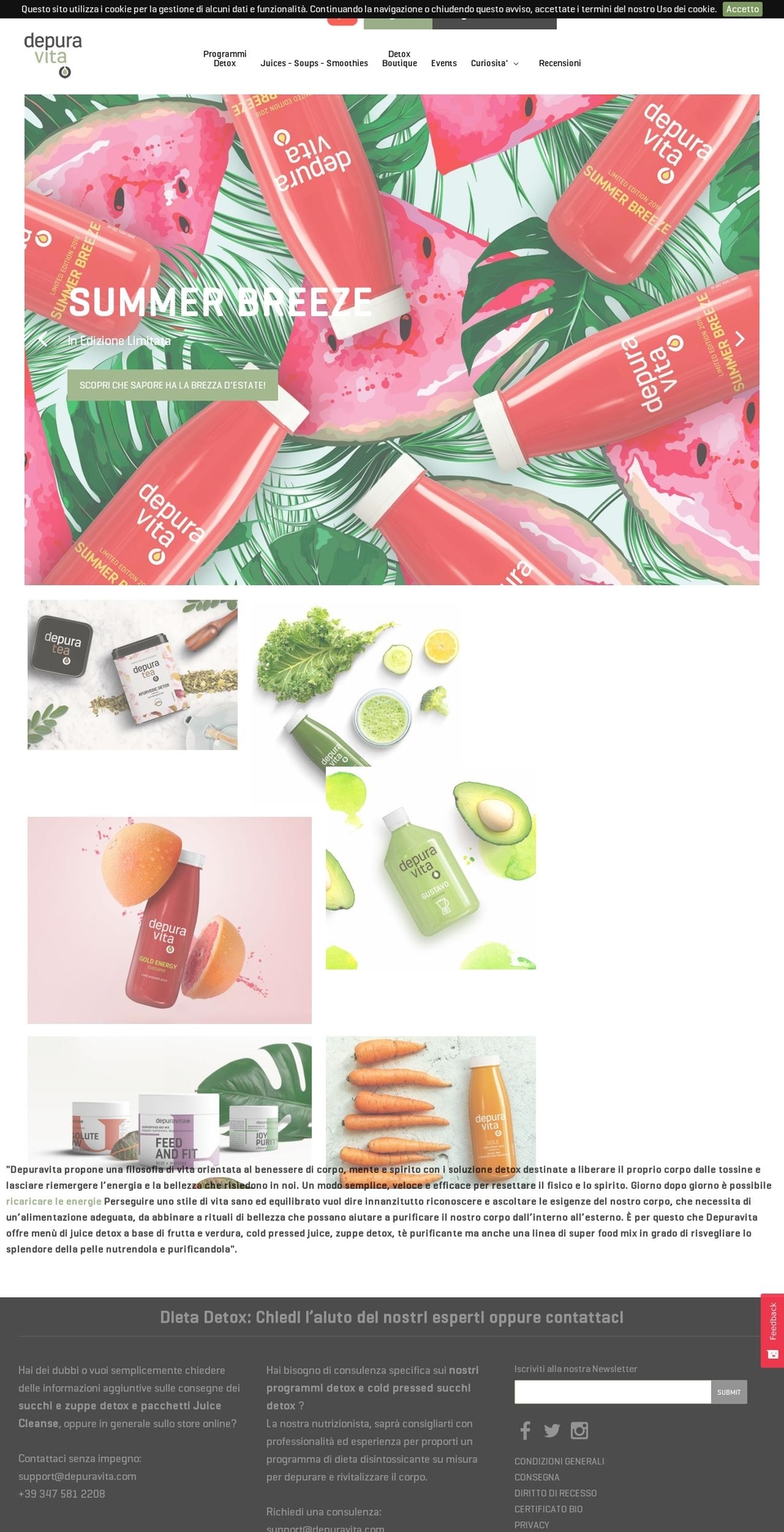 depuratea.com — Shopify storefront screenshot