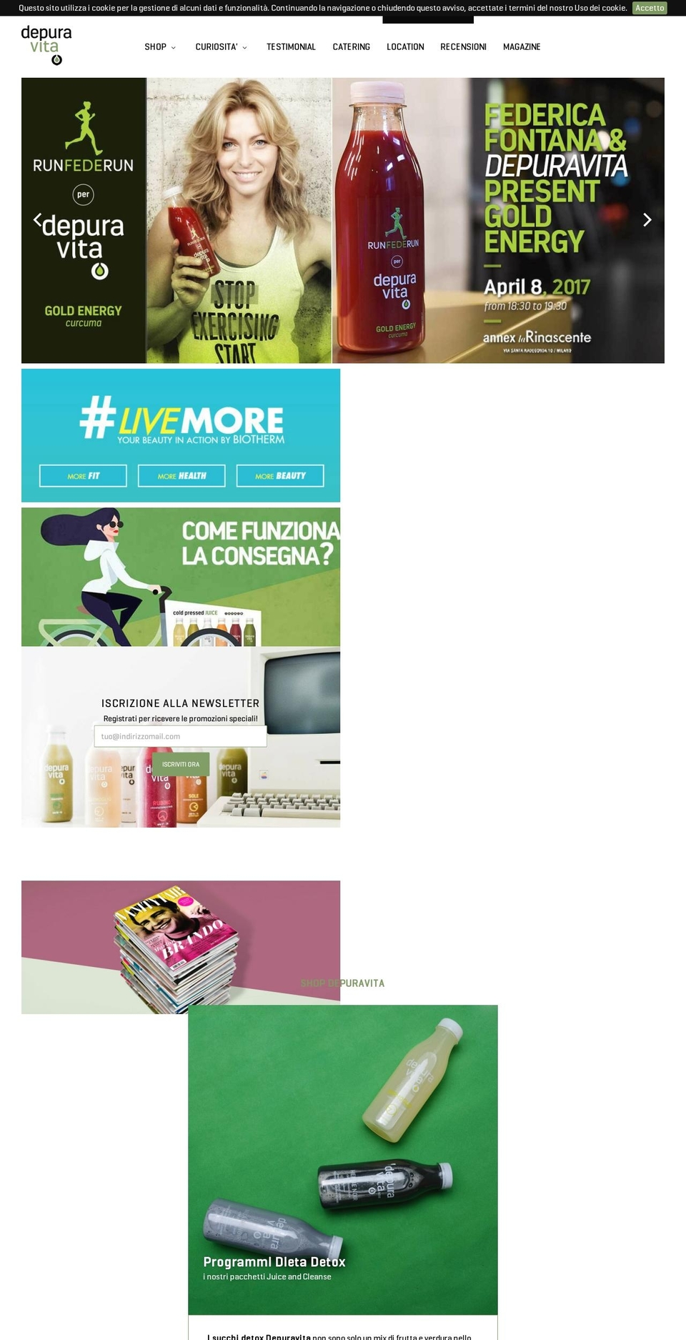 depuravita.net shopify website screenshot