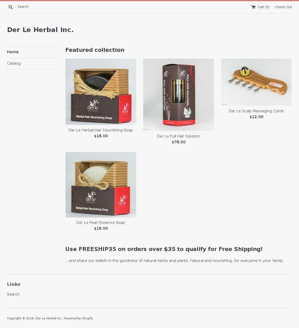 der-le.com shopify website screenshot