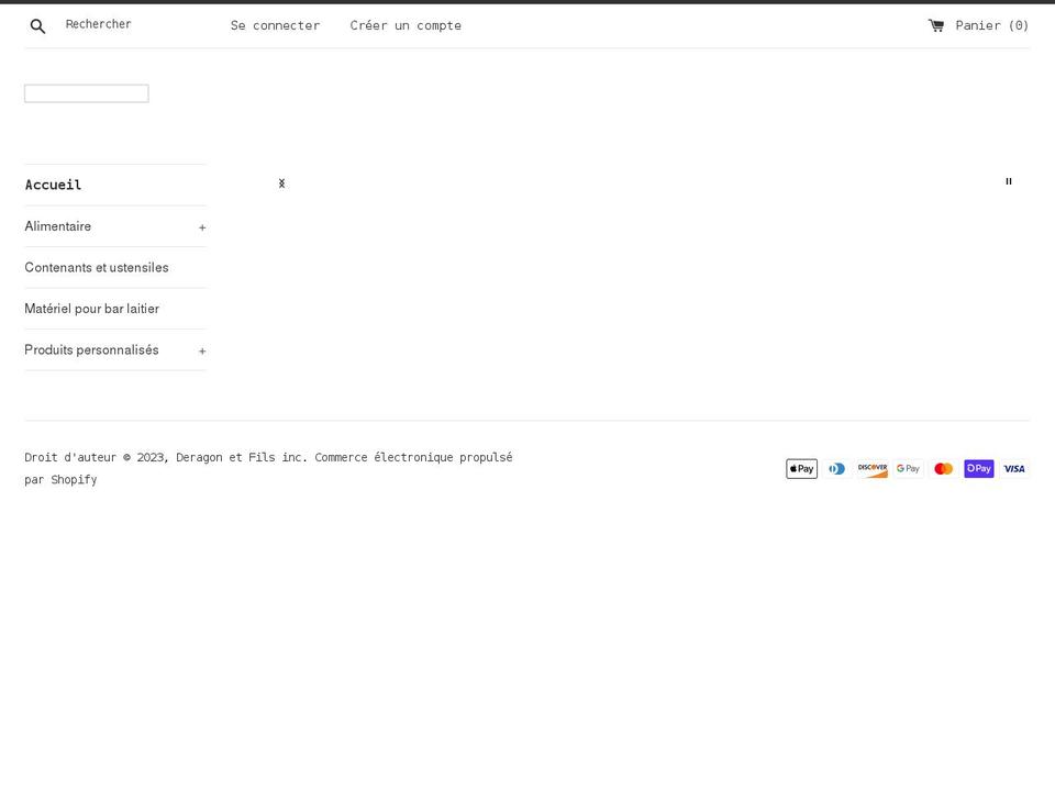 deragonstore.com shopify website screenshot