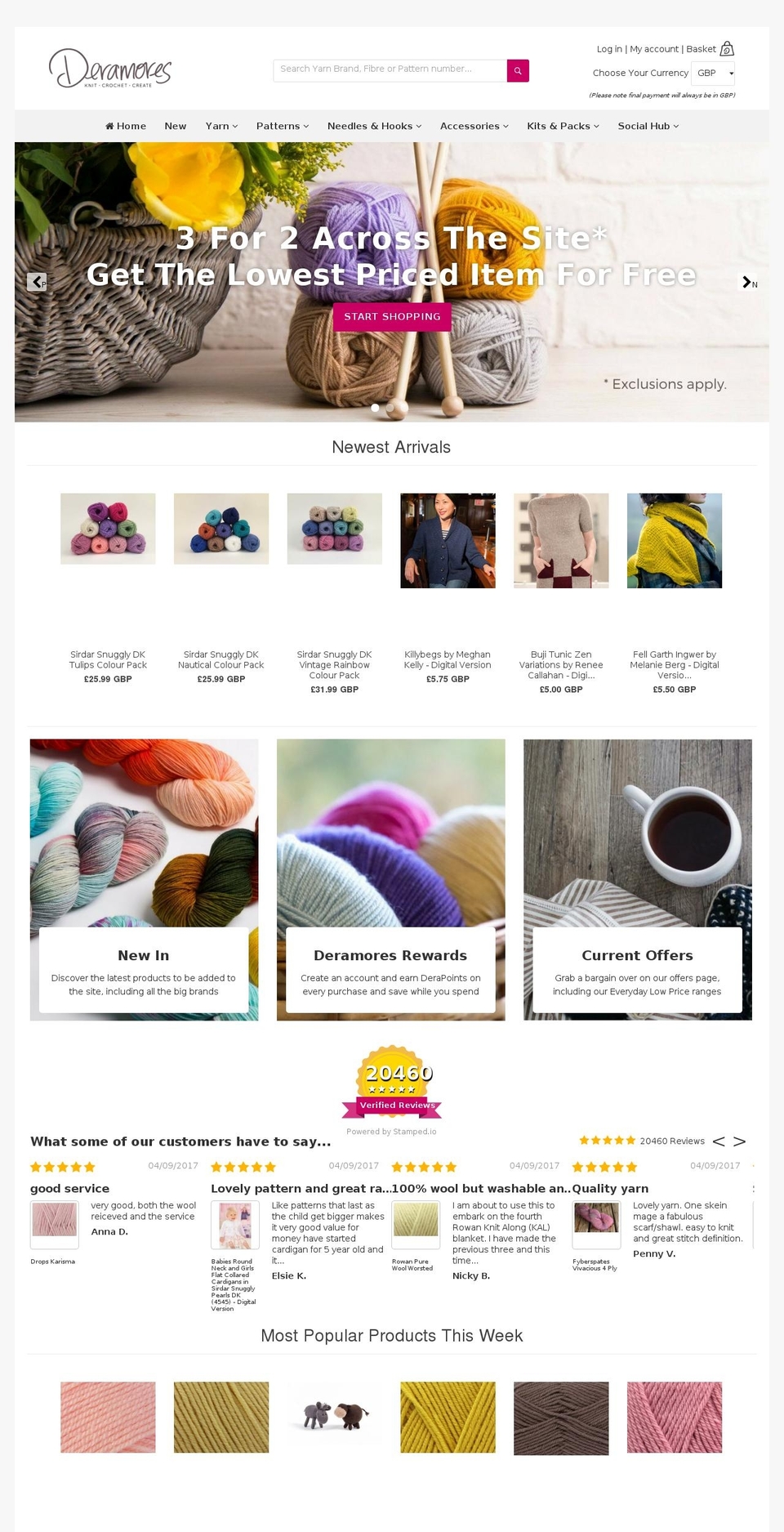 Multi-Currency 140317 Shopify theme site example deramores.eu