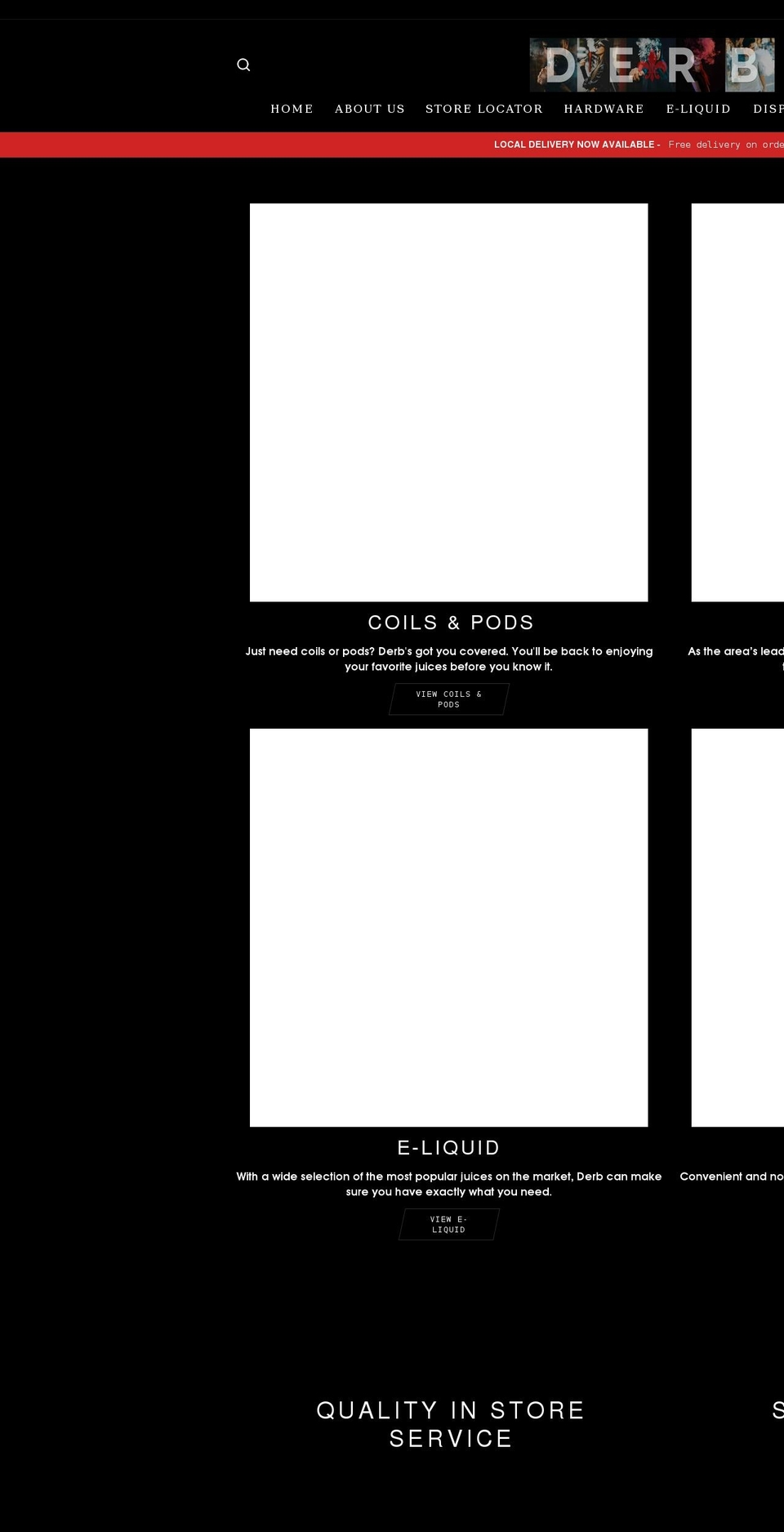derbonline.com shopify website screenshot