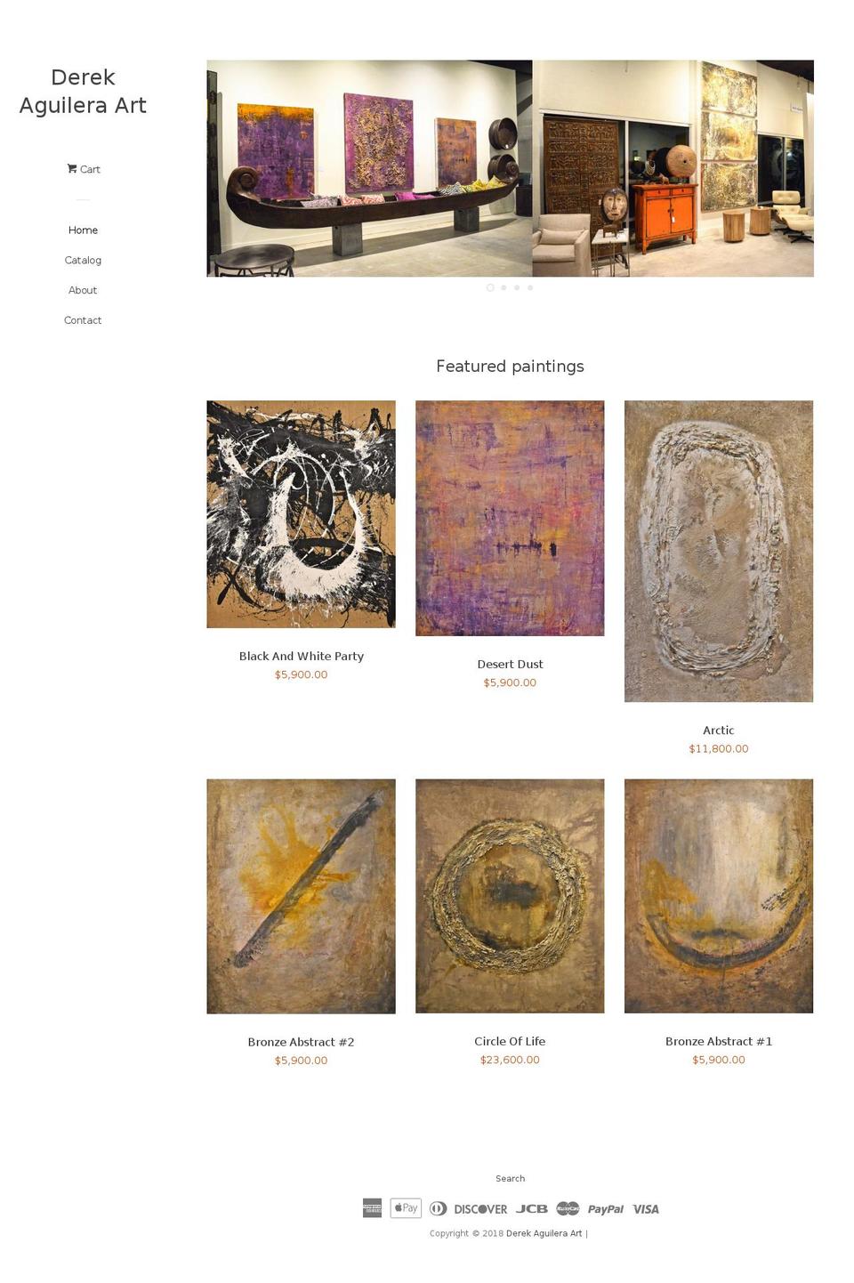derekaguilera.com — Shopify storefront screenshot