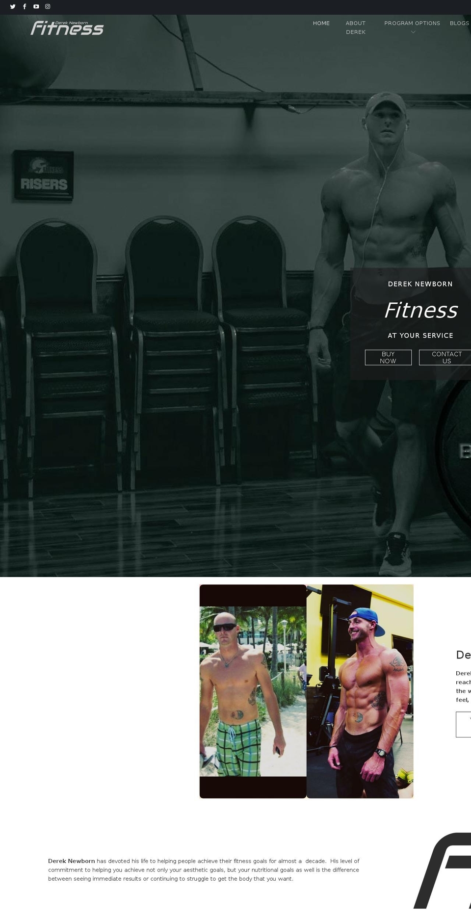 dereknewborn.com shopify website screenshot