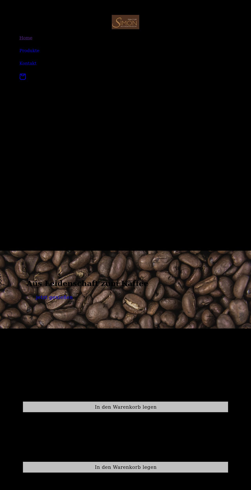 derkaffee.at shopify website screenshot