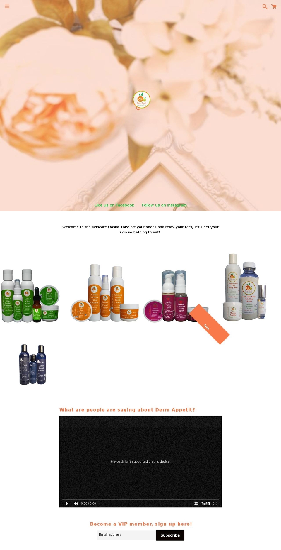 derm-appetit.com shopify website screenshot