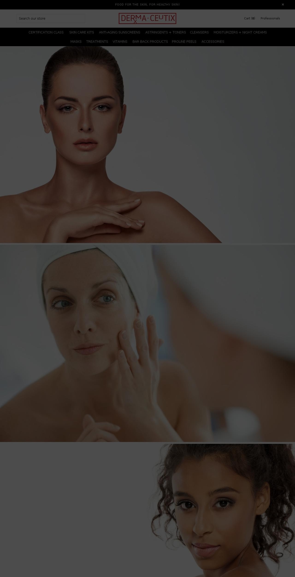 derma-ceutix.com shopify website screenshot