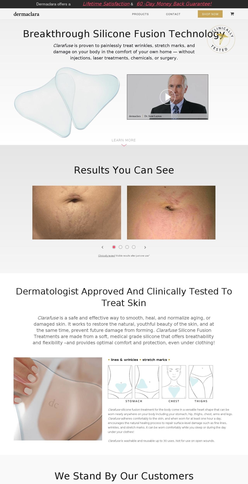 dermaclara.net shopify website screenshot