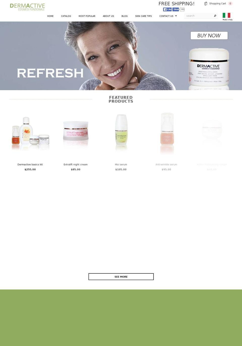 dermactive.com shopify website screenshot