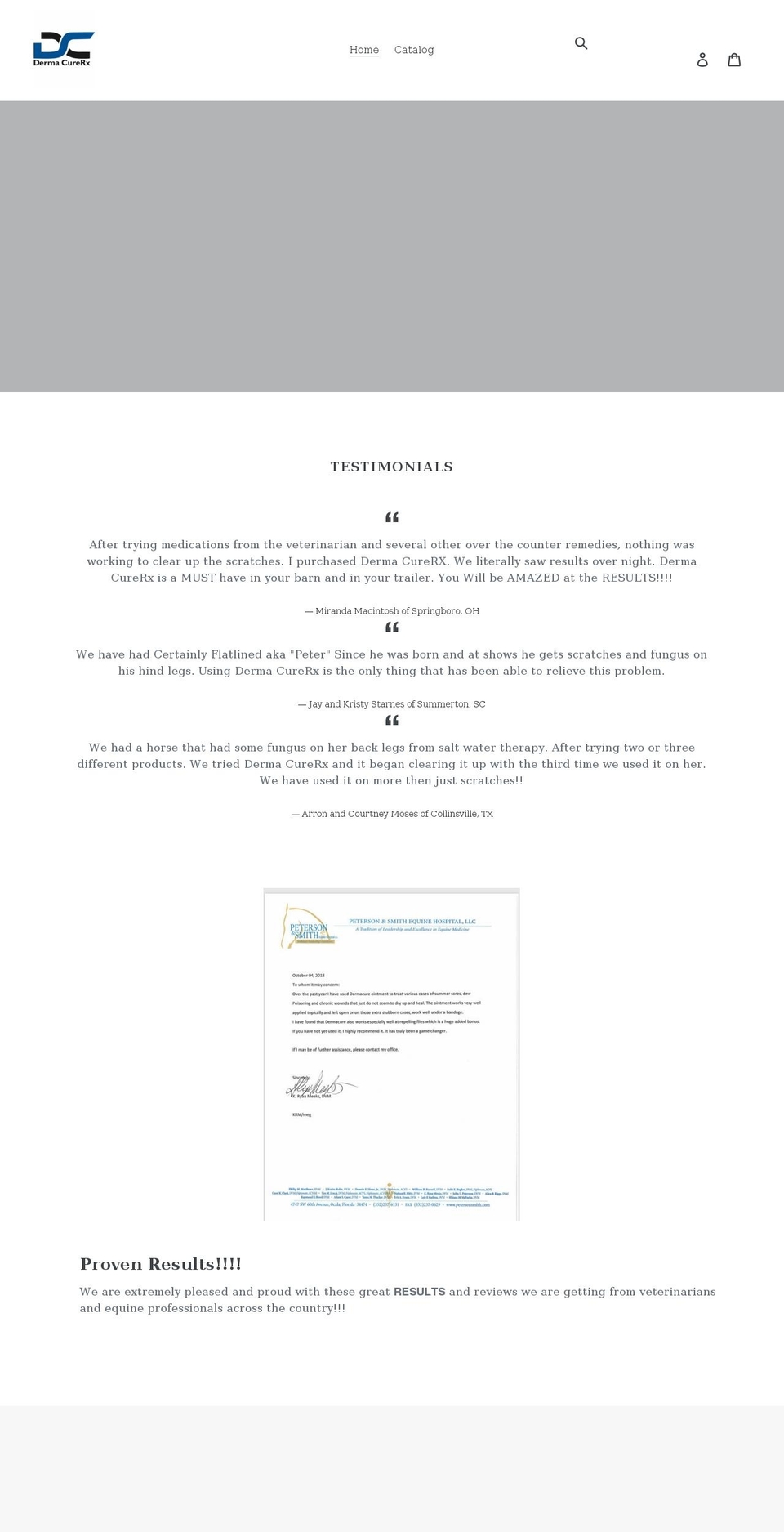 dermacurerx.com shopify website screenshot