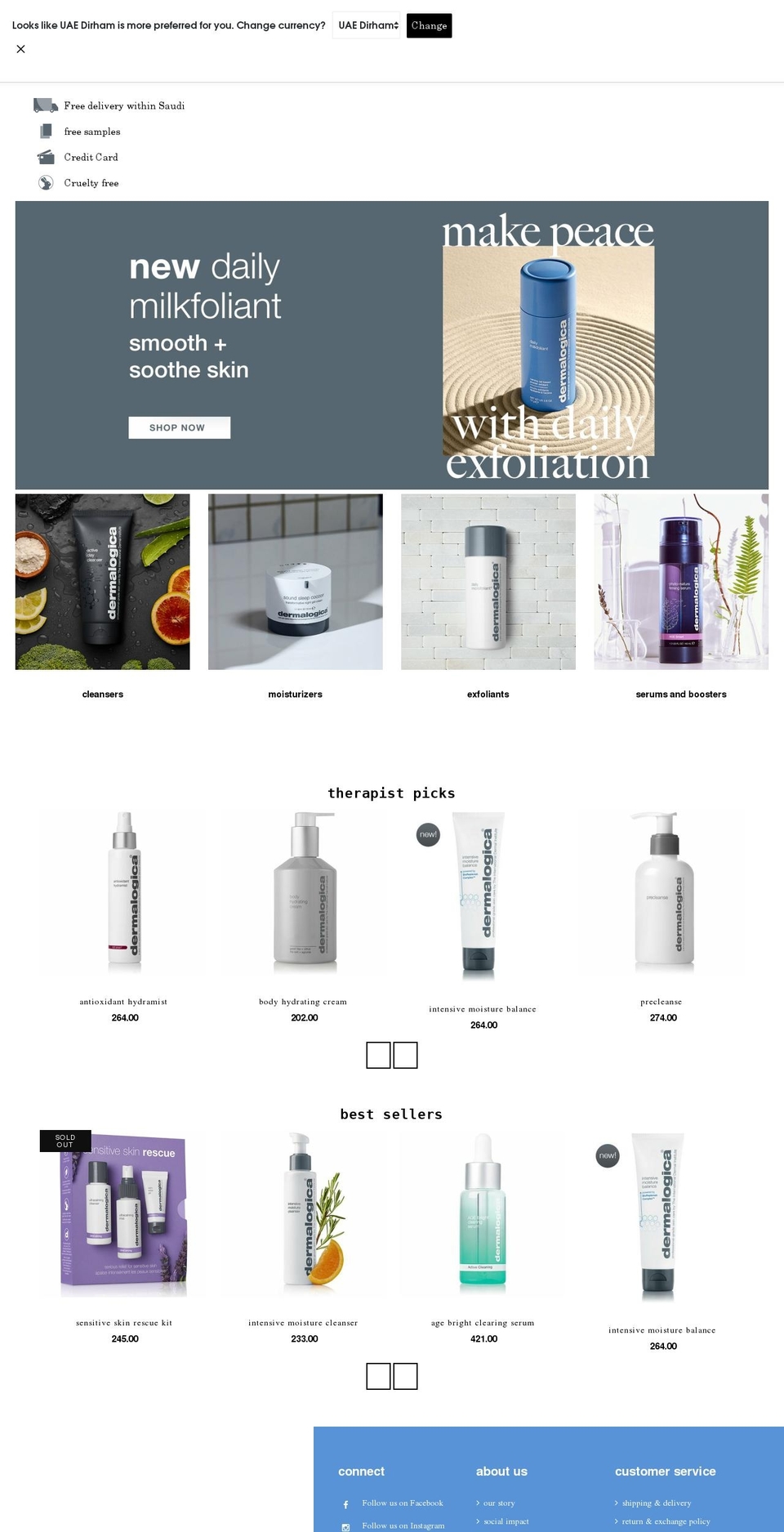 dermalogicame.com shopify website screenshot