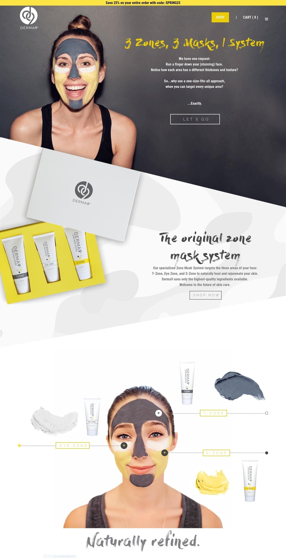 dermanine.com shopify website screenshot
