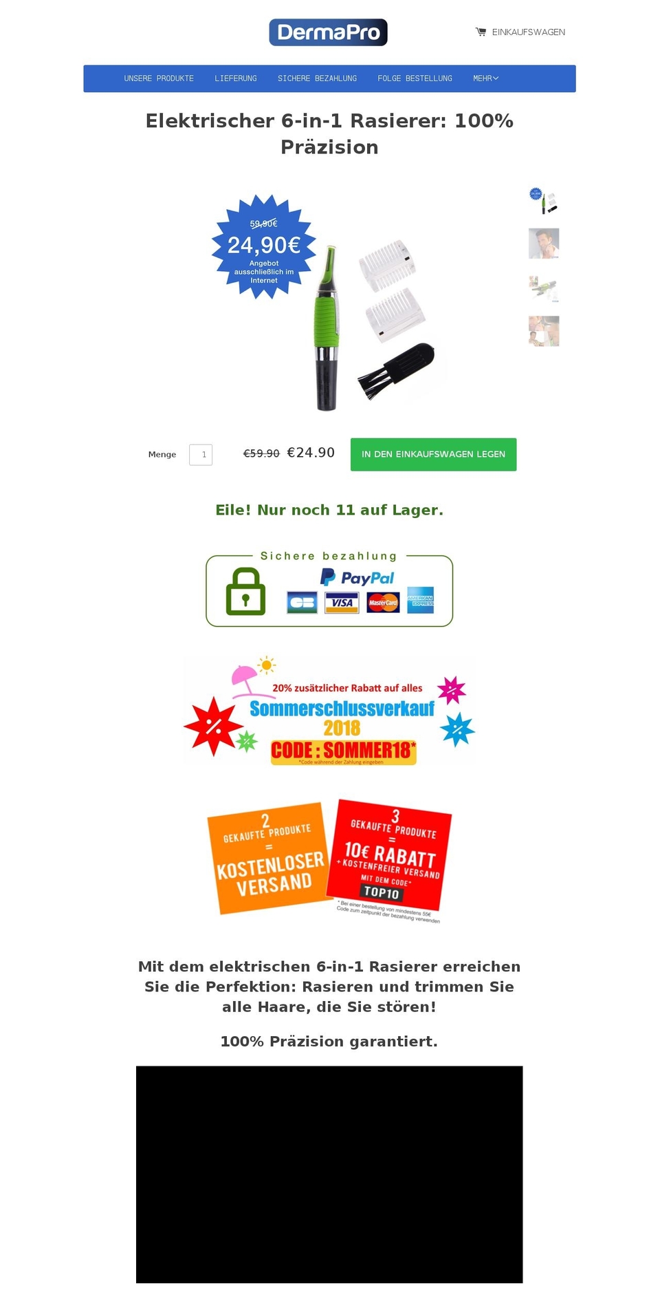 dermapro-de.myshopify.com shopify website screenshot