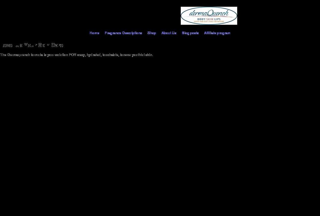 dermaquench.net shopify website screenshot