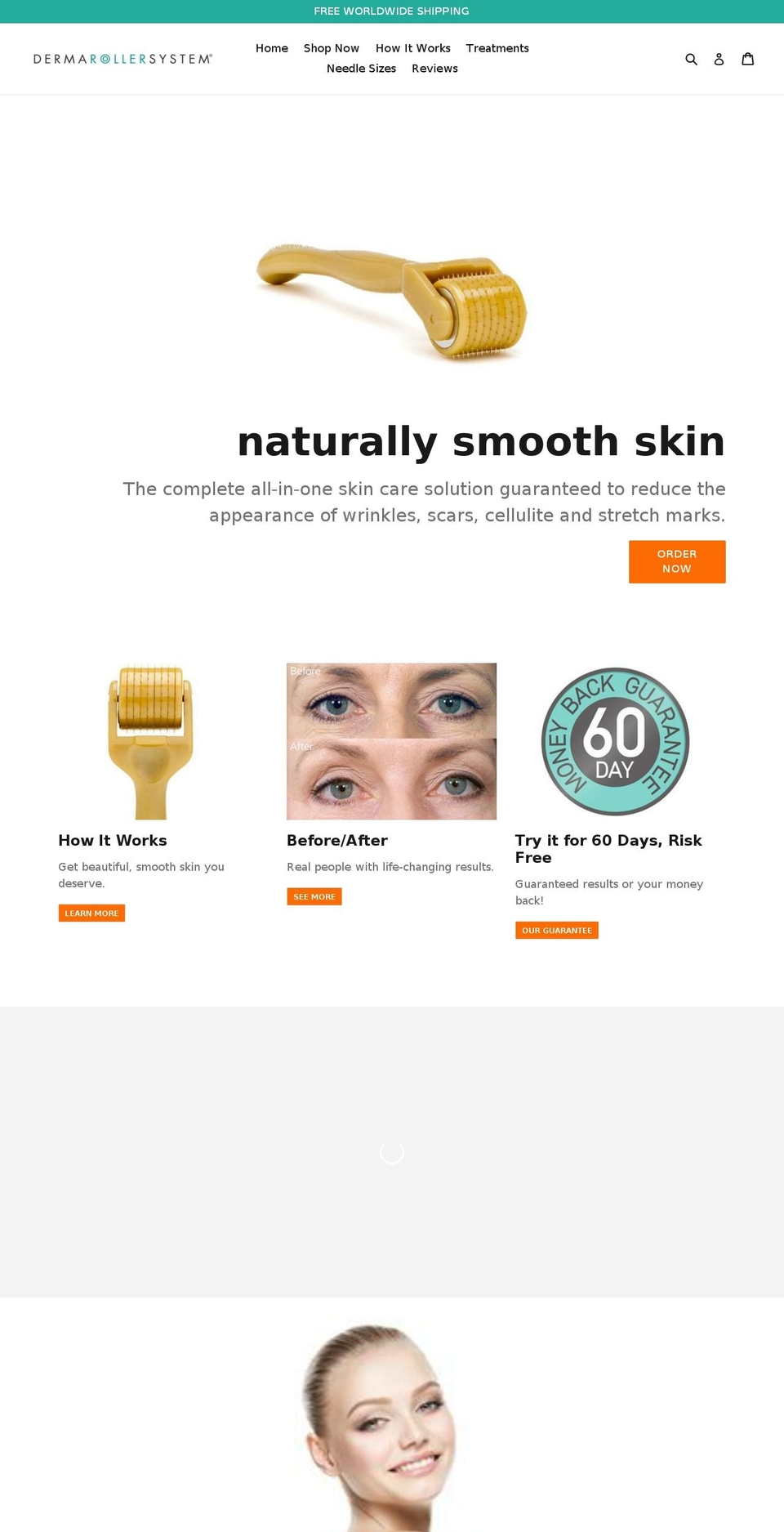 dermarollersystem.com shopify website screenshot