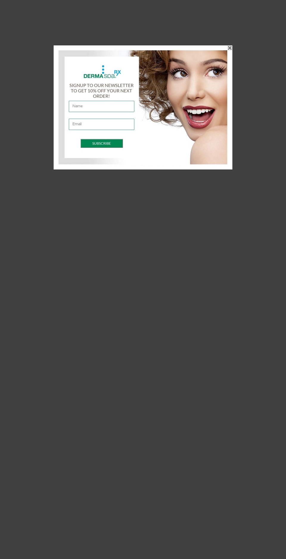 dermasparx.com shopify website screenshot