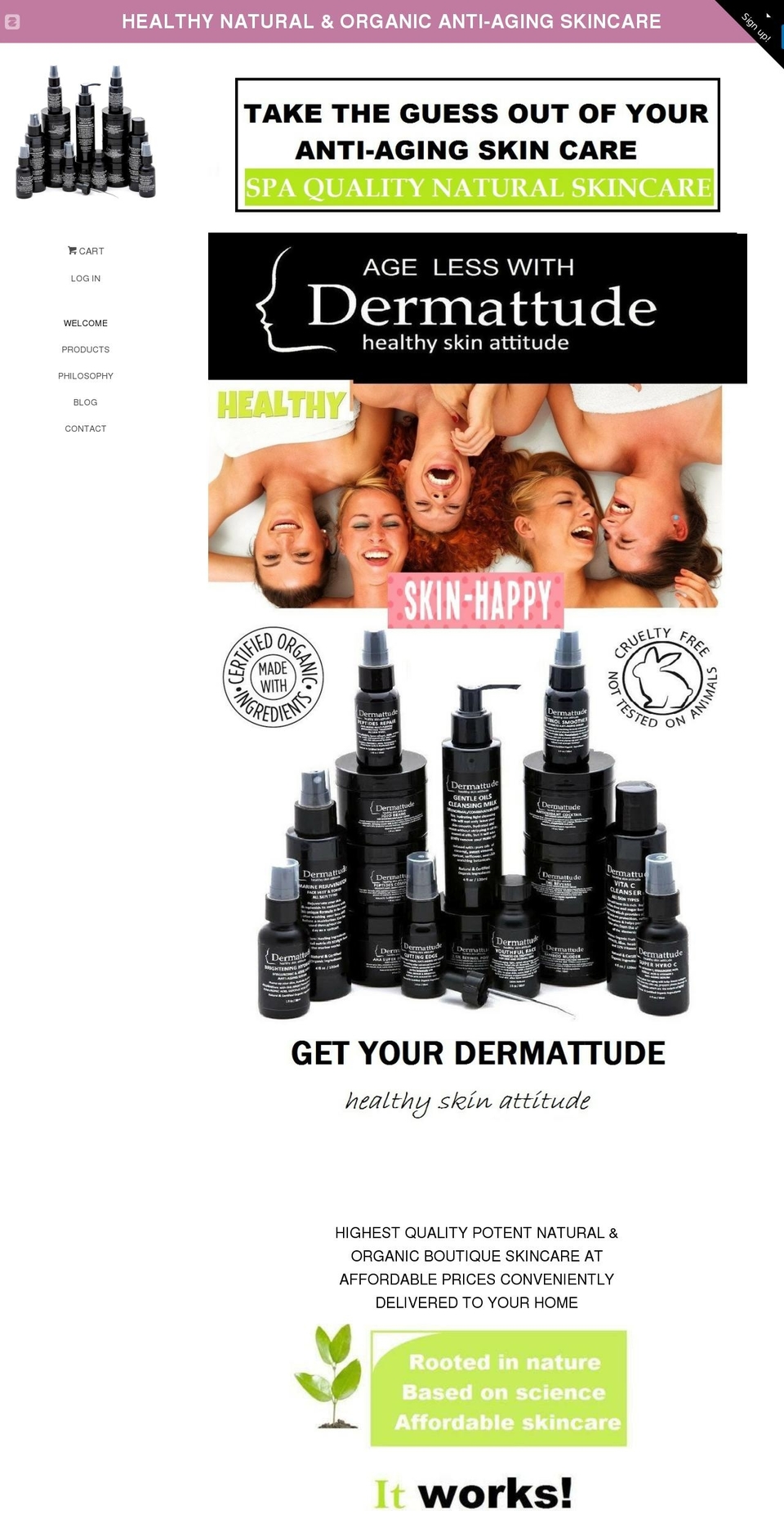 dermattude.com shopify website screenshot