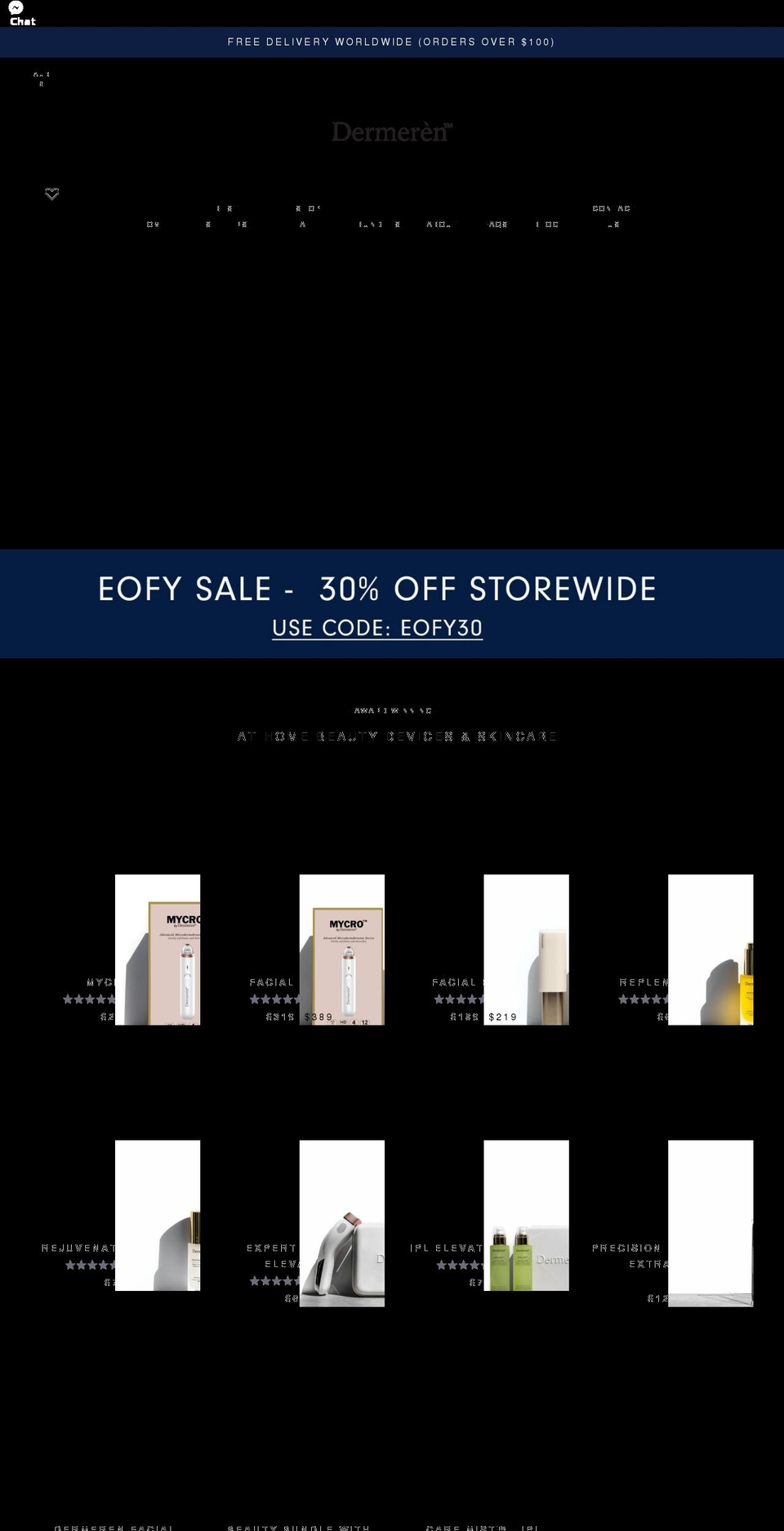 dermeren.com.au shopify website screenshot