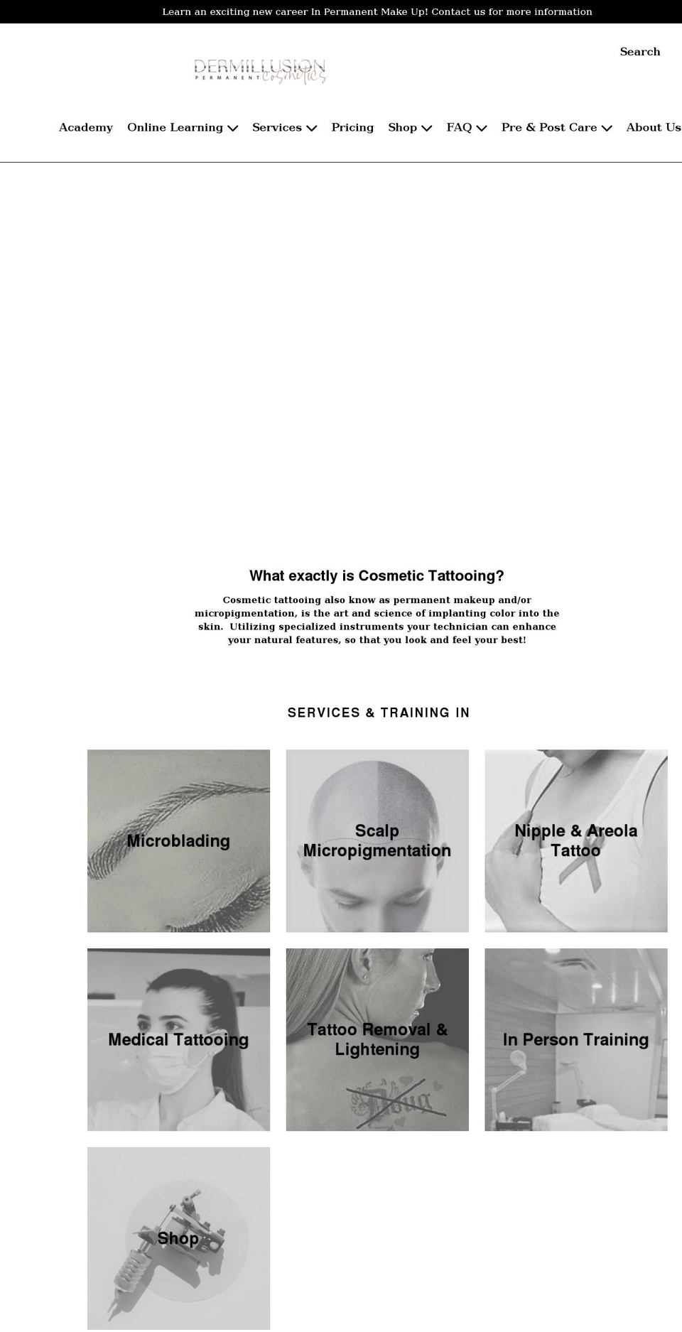 dermillusion.ca shopify website screenshot