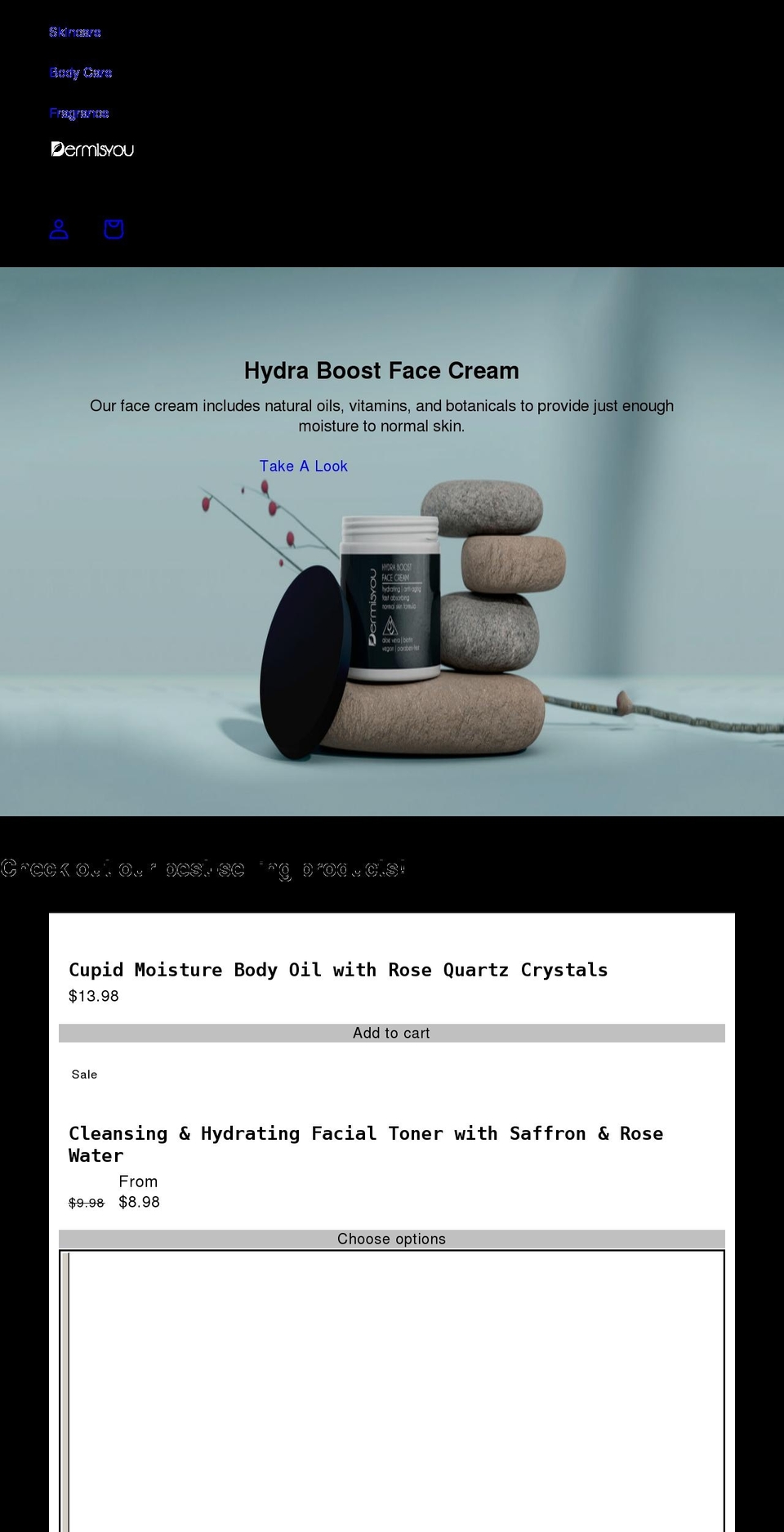 dermisyou.com shopify website screenshot