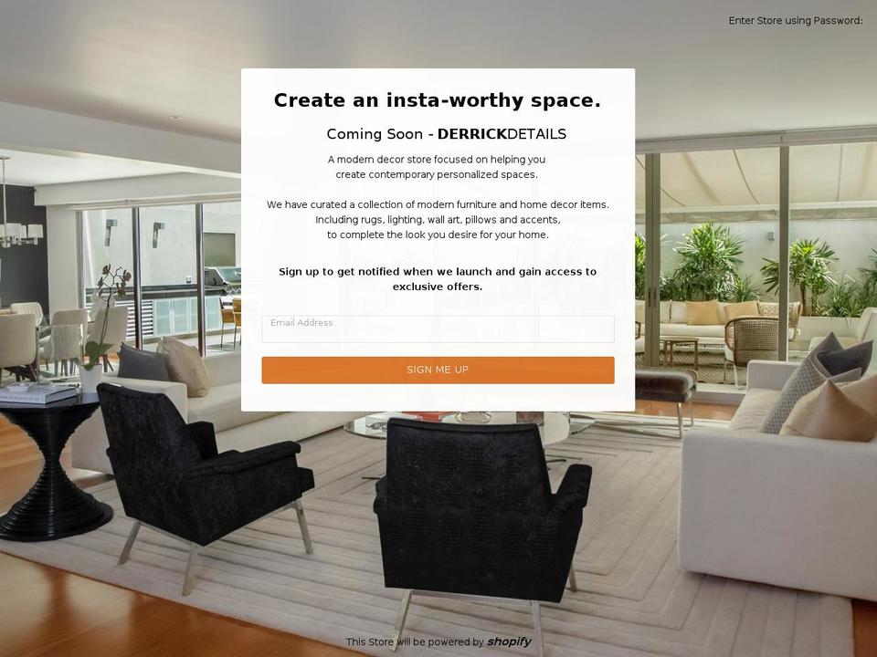 derrickdetails.com — Shopify storefront screenshot