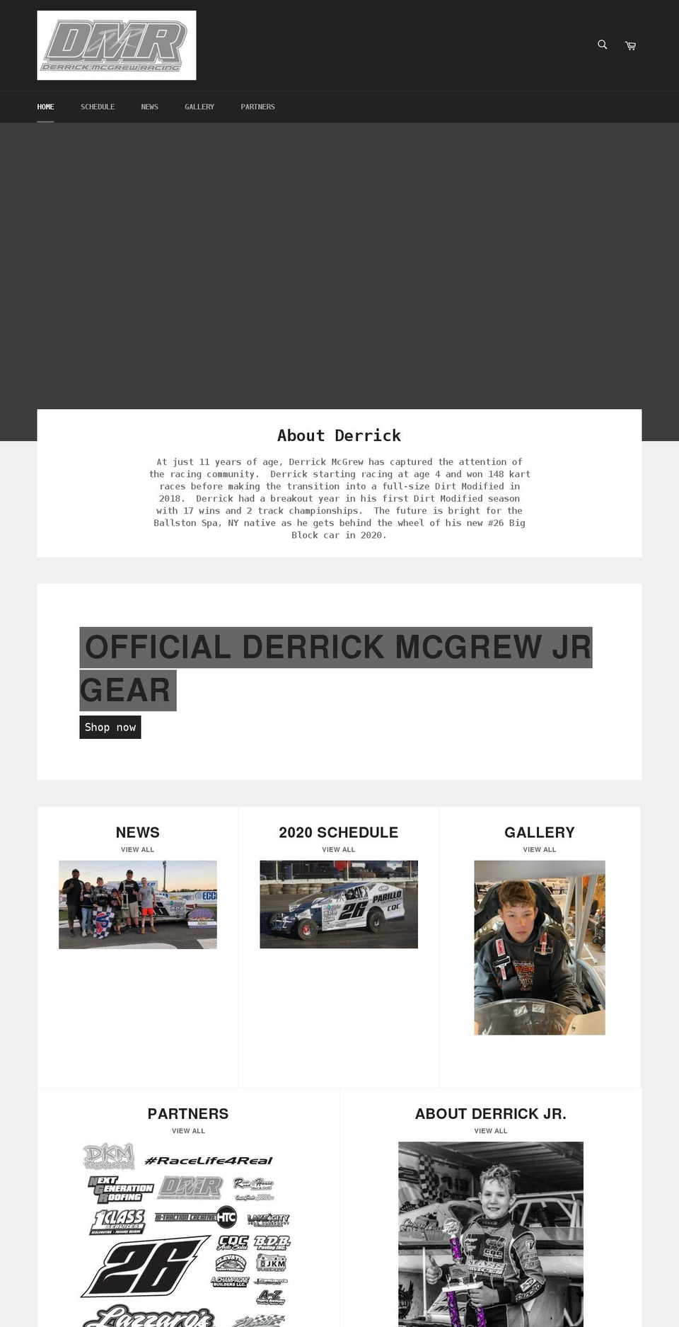 derrickmcgrewjr.com shopify website screenshot