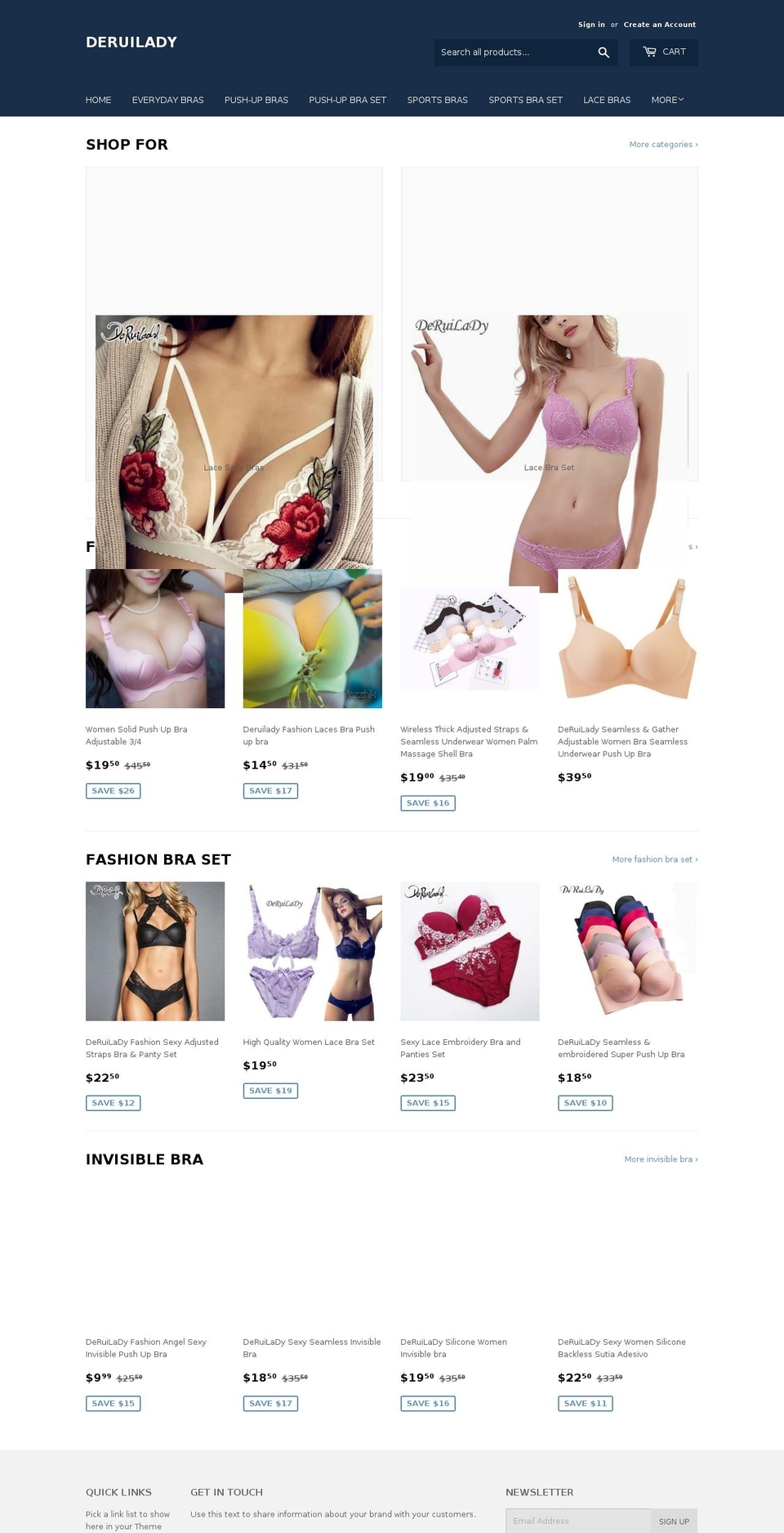 deruilady.com — Shopify storefront screenshot