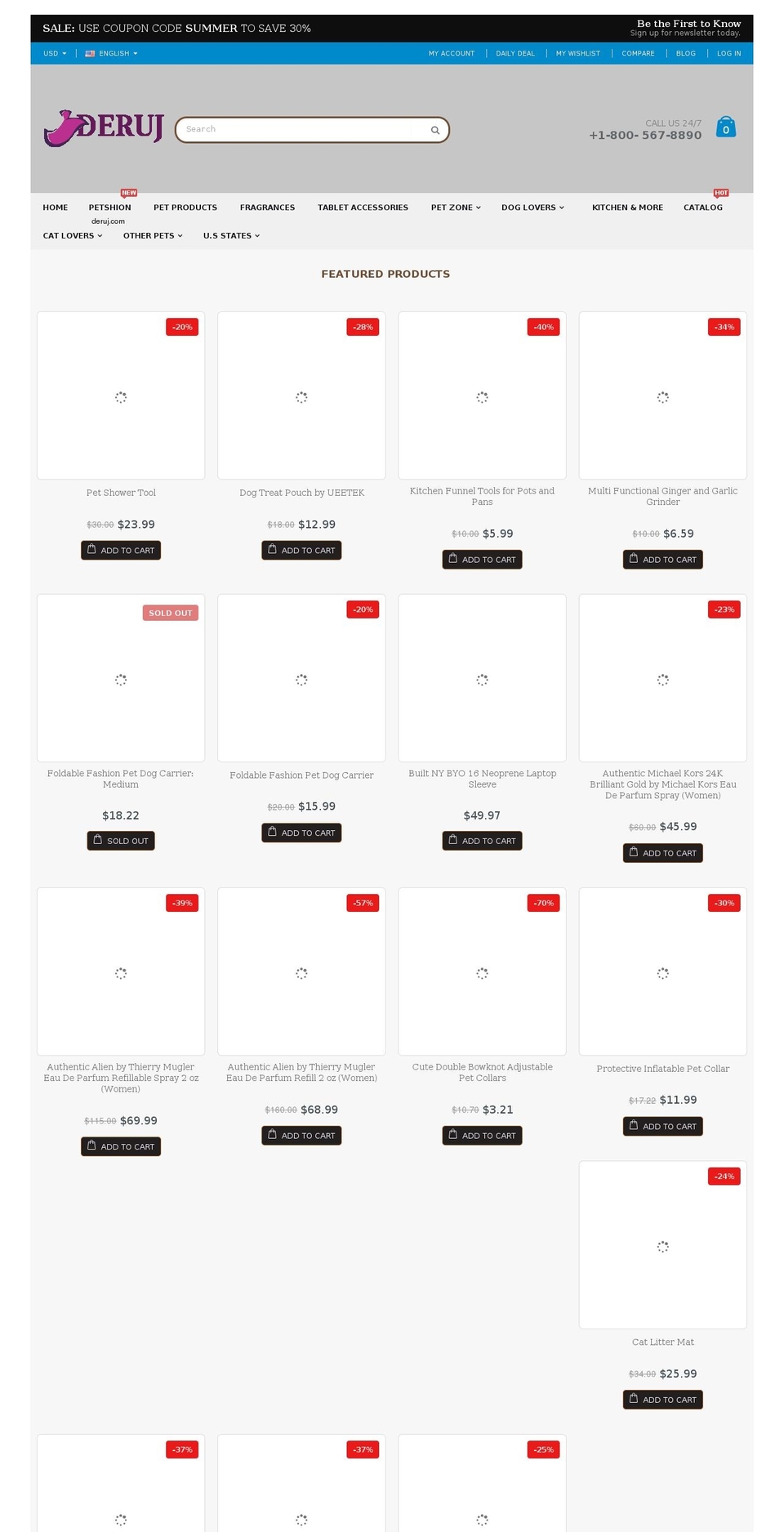 deruj.com — Shopify storefront screenshot