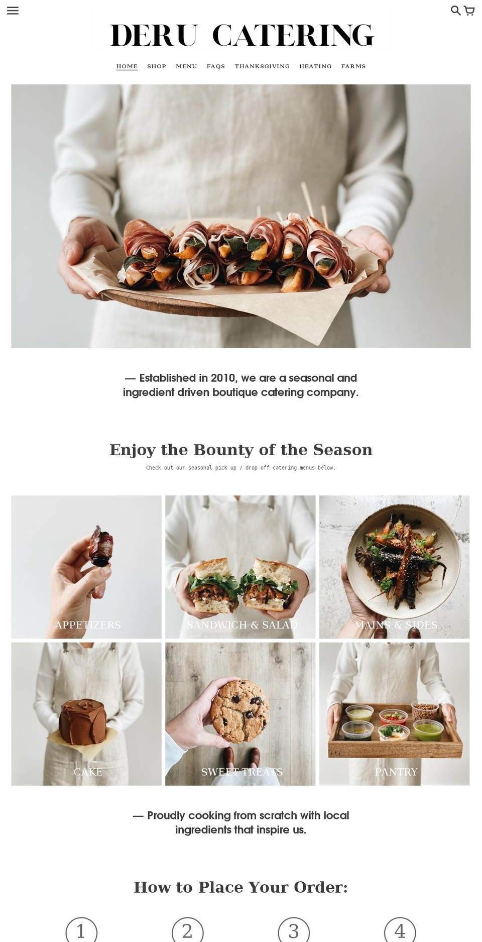 derupreparedmeals.com shopify website screenshot