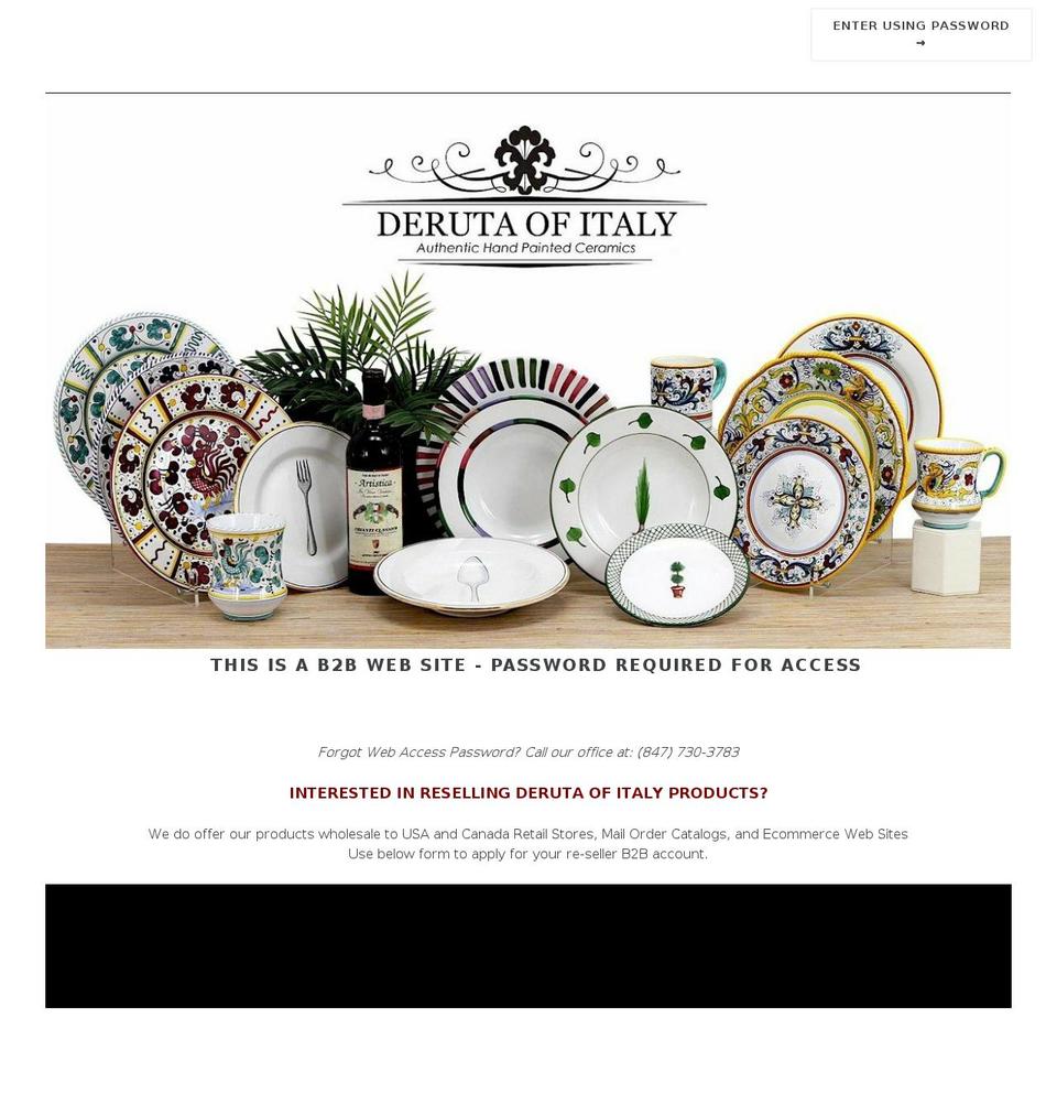 derutaofitaly.com shopify website screenshot