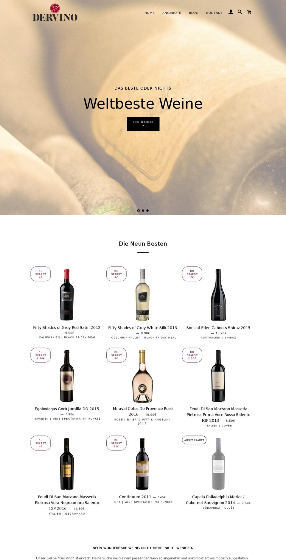 LATEST BACKUP Der Vino Brooklyn Juni 2017 Shopify theme site example dervino.com