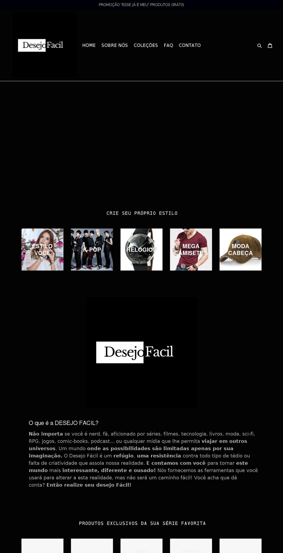desejofacil.com — Shopify storefront screenshot