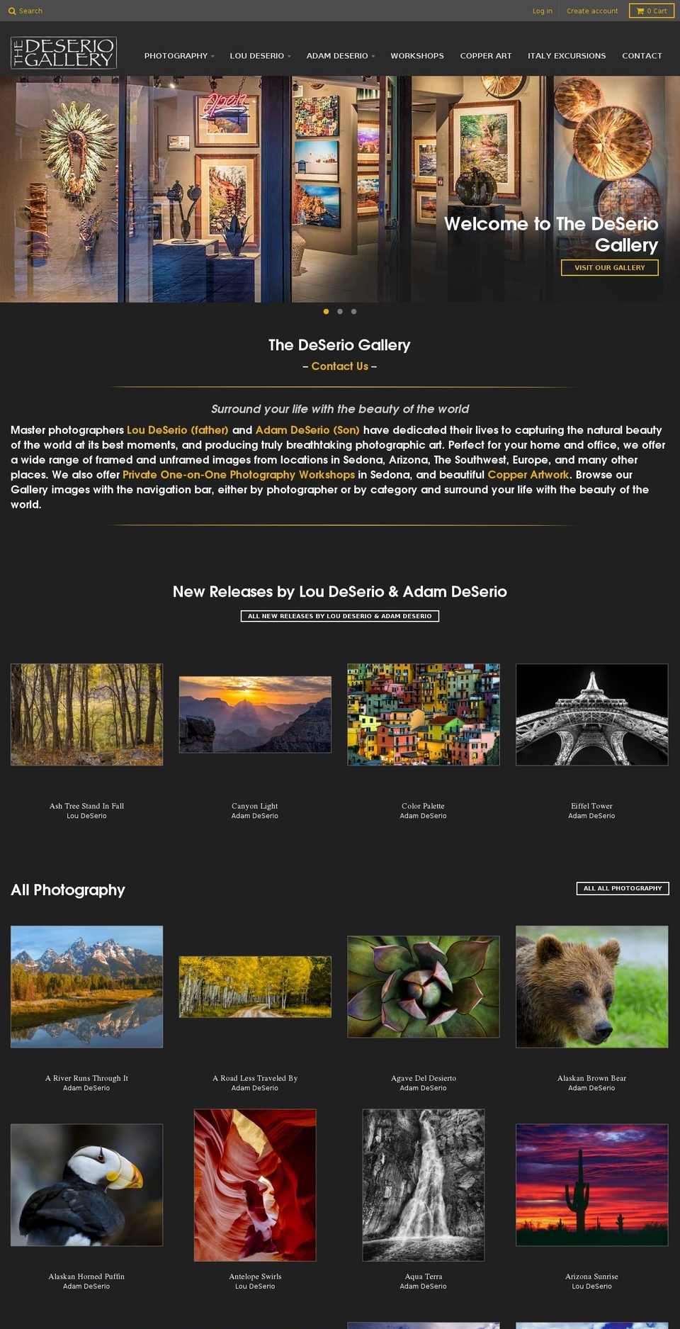 deseriogallery.com shopify website screenshot