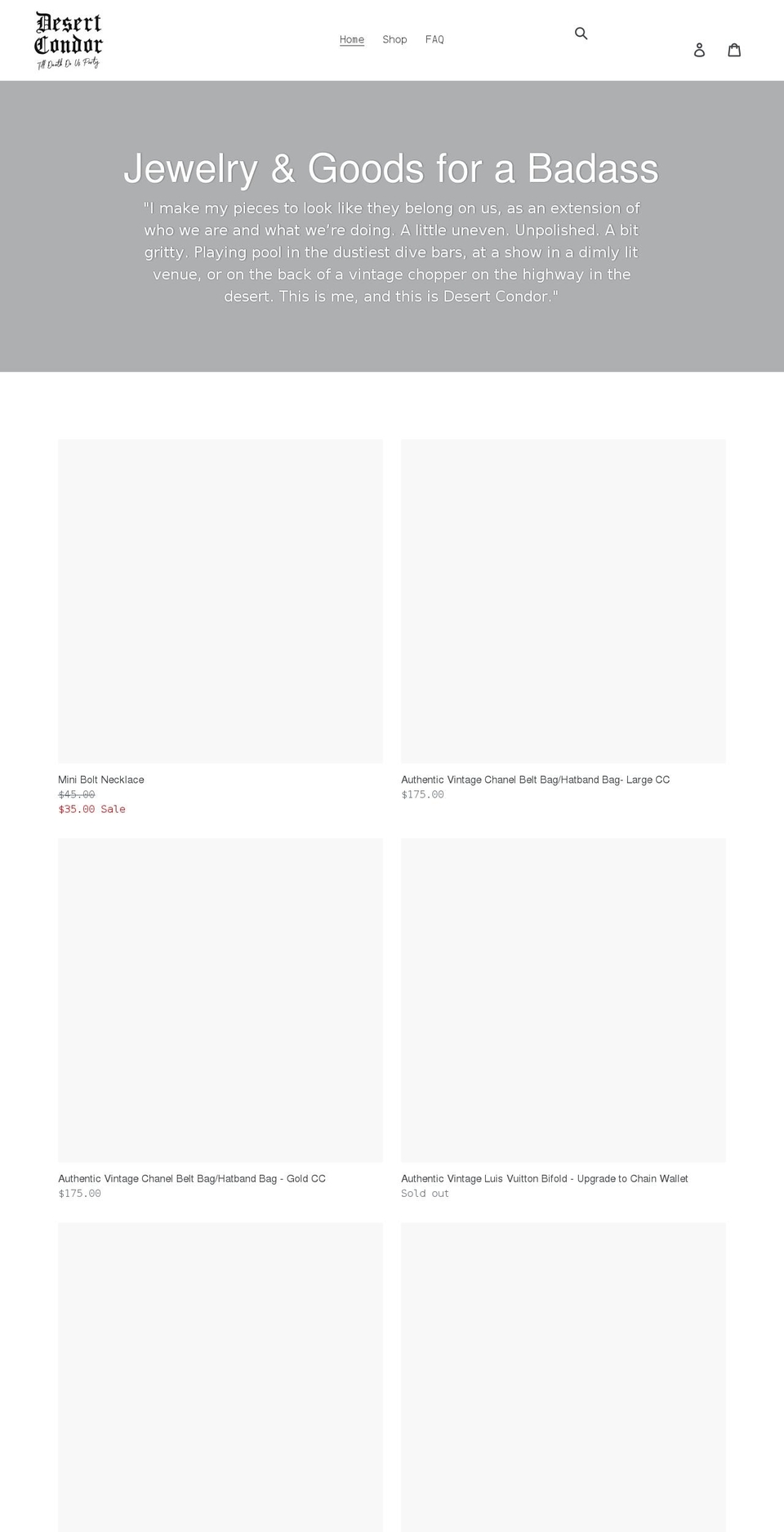 desertcondor.com shopify website screenshot