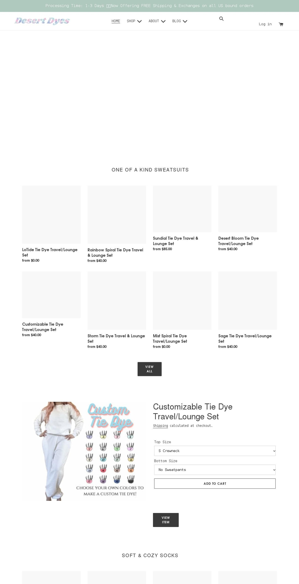 desertdyes.com shopify website screenshot
