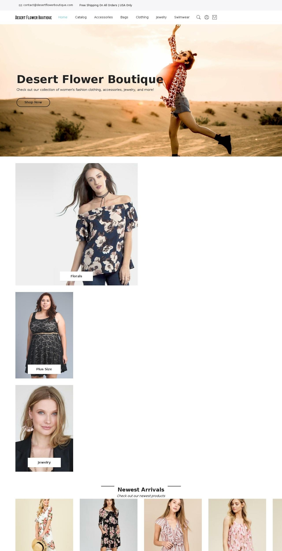 desertflowerboutique.com — Shopify storefront screenshot