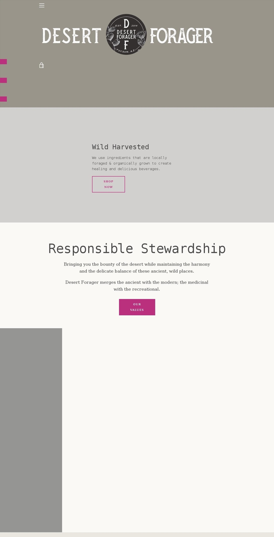 desertforager.com shopify website screenshot