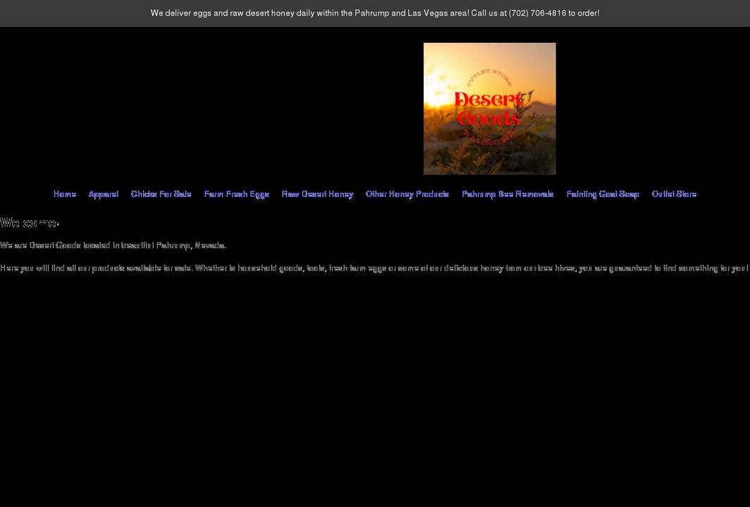 desertgoodspahrump.com shopify website screenshot