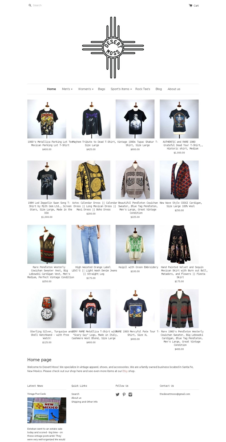 desertmoss.com — Shopify storefront screenshot