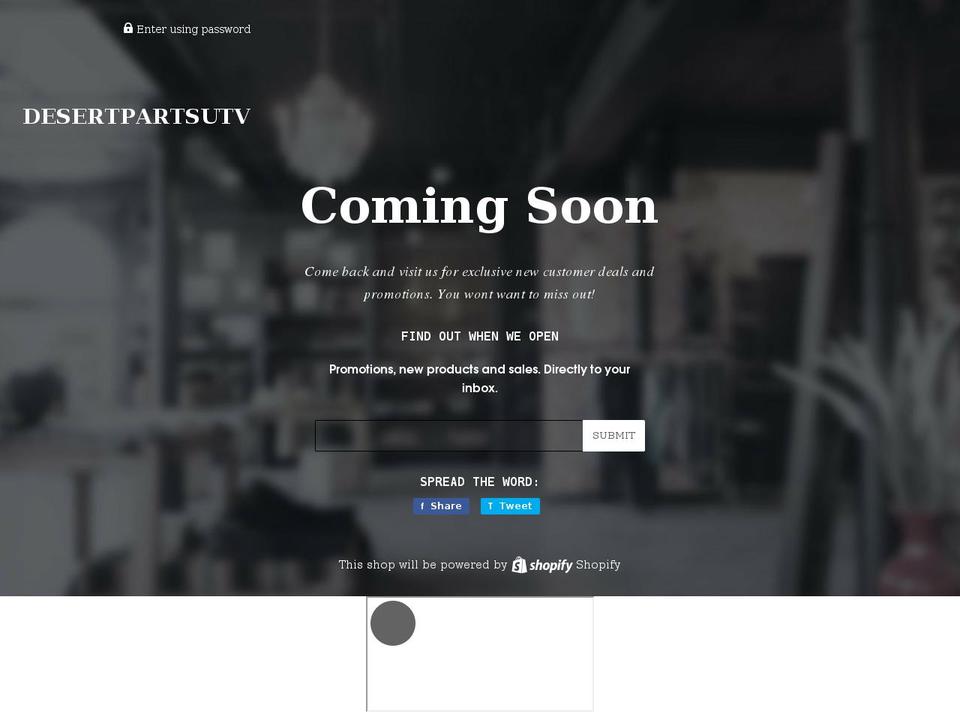 desertpartsutv.com shopify website screenshot