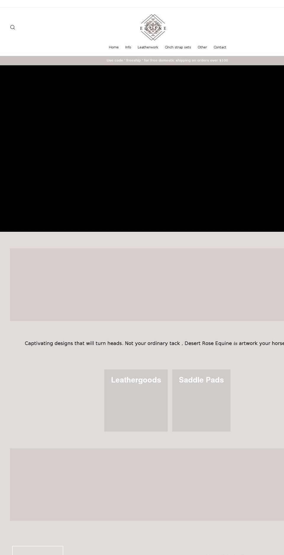 desertroseequine.com shopify website screenshot